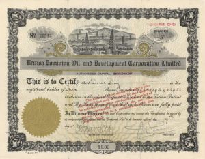 Stock Certificate Mexico-Wyoming Petroleum Company 
