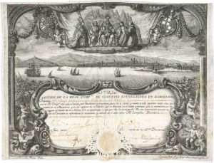 1759 Spanish Stock Certificate from the Barcelona Trading Company - Spain Shipping Stock Certificate