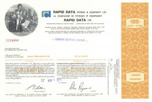 Rapid Data Systems and Equipment Ltd. - Foreign Stock Certificate