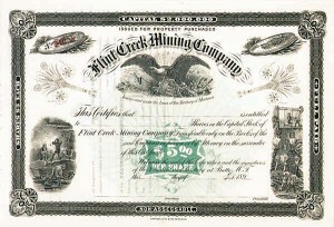 Flint Creek Mining Company - Stock Certificate