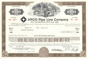 Arco Pipe Line Co. - Various Denominations Bond