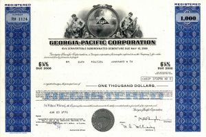 Georgia-Pacific Corporation - Pulp and Paper Company - Various Denominations Bond
