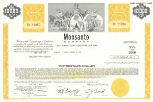Monsanto Co. - dated 1970's Agrochemical & Agricultural Biotechnology Corporation Bond