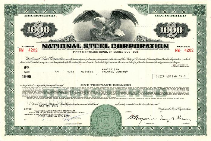 National Steel Corporation - Bond