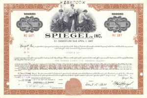 Spiegel, Inc. - 1970's dated Catalog Retailer Company Bond