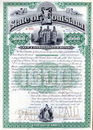 State of Louisiana - $1,000 Bond