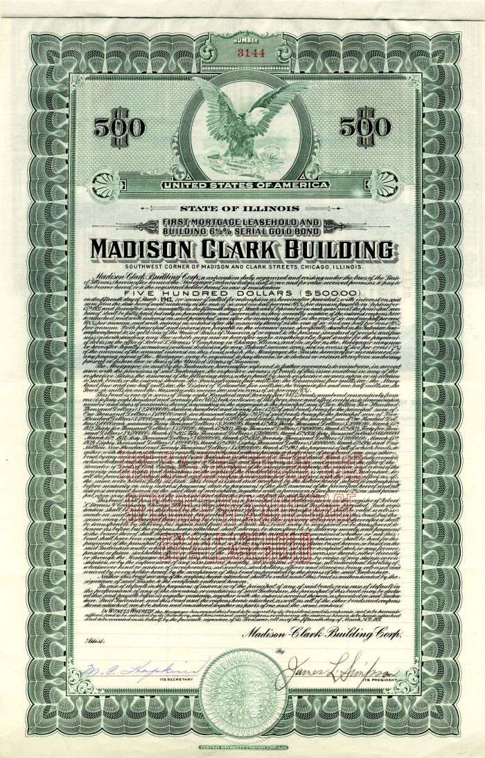 Madison Clark Building - $500 Bond