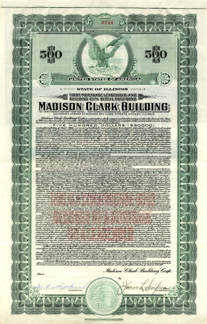 Madison Clark Building - $500 Bond