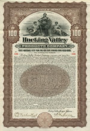 Hocking Valley Products Co. - Bond (Uncanceled)
