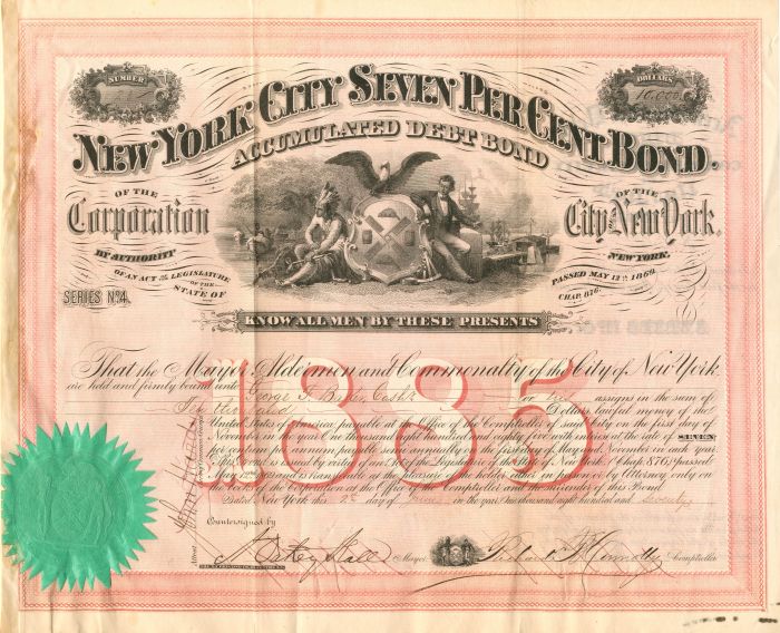 New York City Seven Per Cent Bond