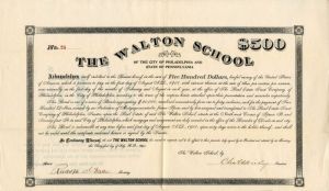 Walton School - $500 Bond