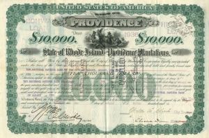 City of Providence - Certificate #1 - Bond