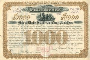 City of Providence - Certificate #1 - Bond