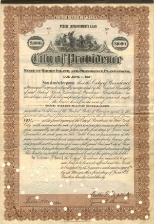 City of Providence - Certificate #1 - Bond