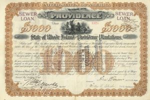 City of Providence - Certificate Serial No.1 - Bond