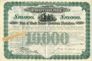 City of Providence - Certificate #1 - Bond