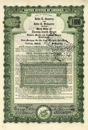 John E. Gomery and John C. Schwartz - $1,000 Bond