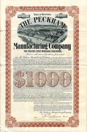 Peckham Manufacturing Co. - $1,000 Bond