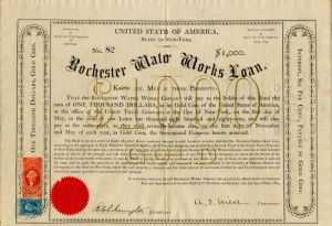 Rochester Water Works Loan - $1,000 Bond