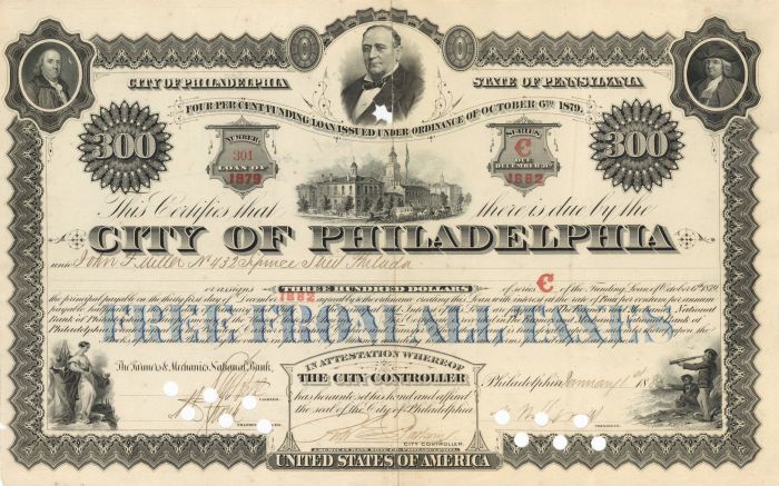 City of Philadelphia - $300 Bond