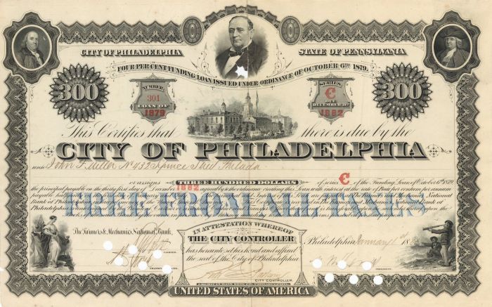 City of Philadelphia - $300 Bond - Fantastic Graphics