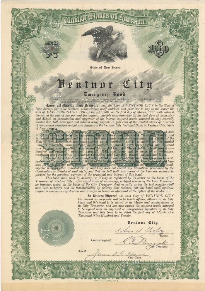 Ventnor City - $1,000 Bond