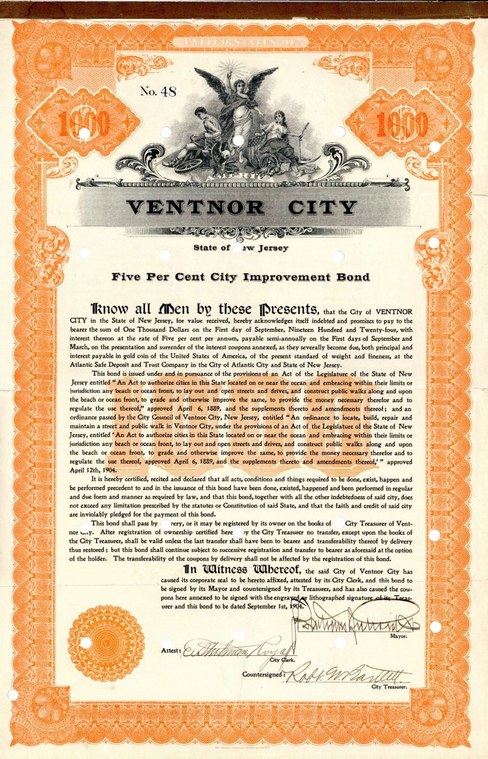 Ventnor City - $1,000 Bond