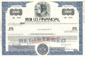 U.S. Financial - $1000, $5000 or $10000 Bond