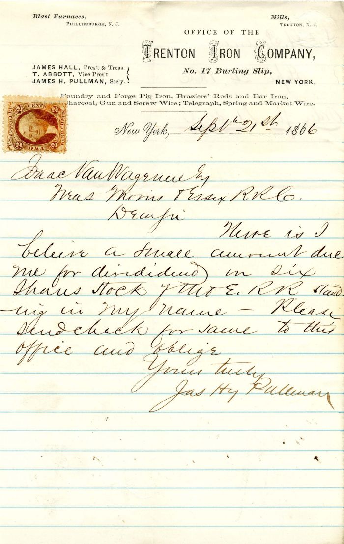 Trenton Iron Co. Letter