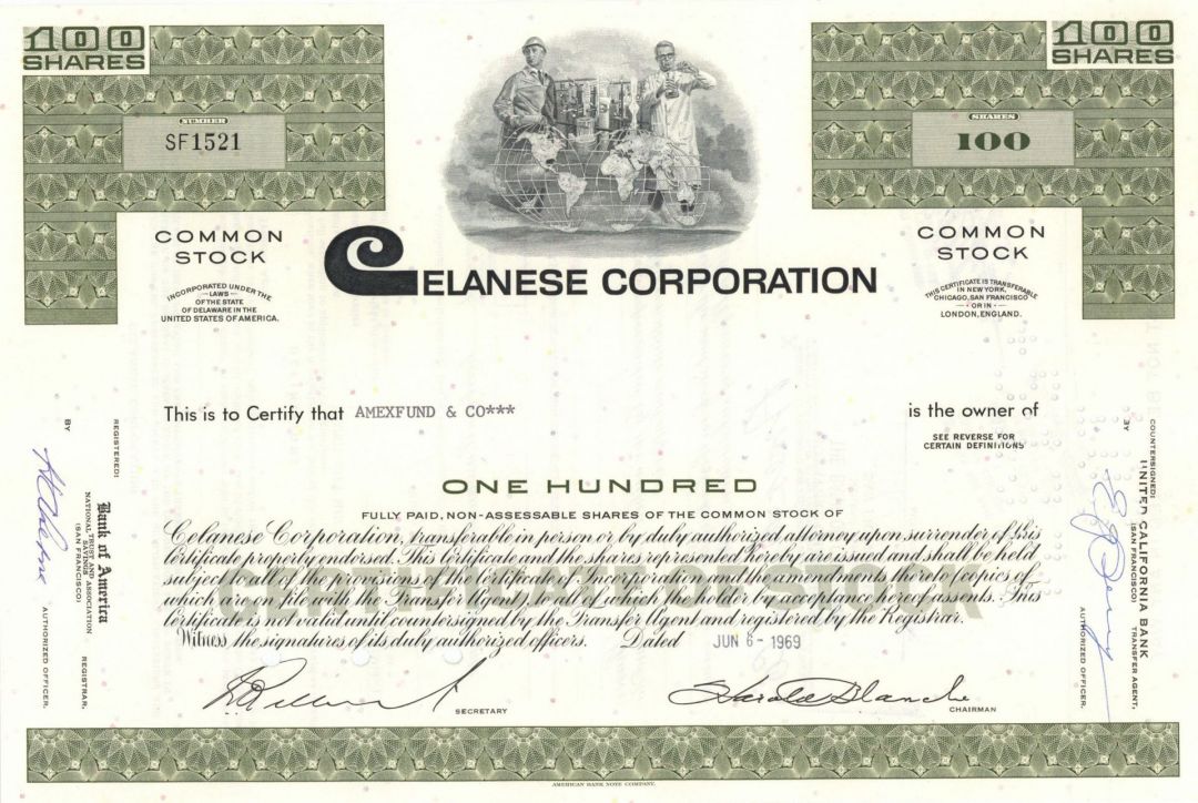 Celanese Corp. - Stock Certificate