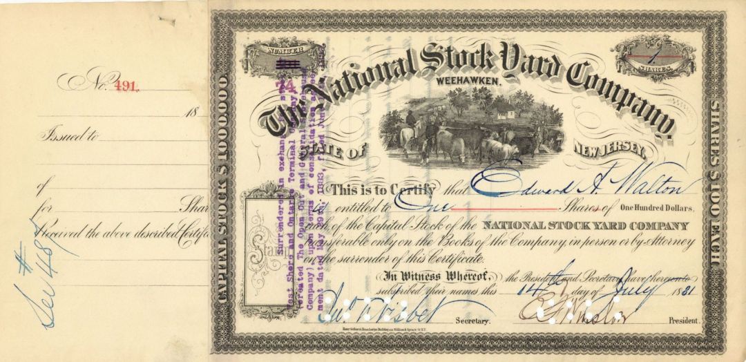 National Stockyard Co. - Stock Certificate