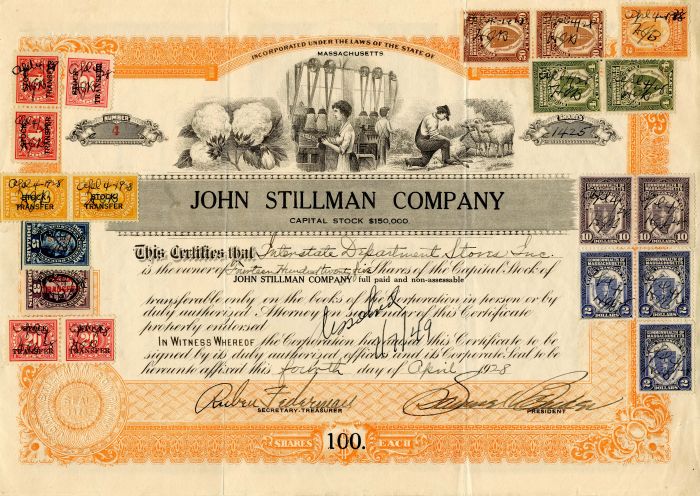 John Stillman Co. - Stock Certificate