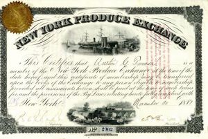 New York Produce Exchange - Stock Certificate