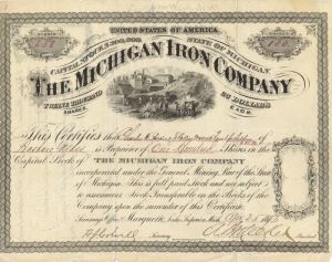 Michigan Iron Co. - Stock Certificate
