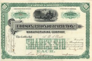 Edison Phonograph Toy Manufacturing Co. - 1889 dated Maine Toy Company