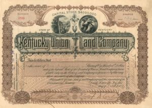 Kentucky Union Land Co. - Stock Certificate