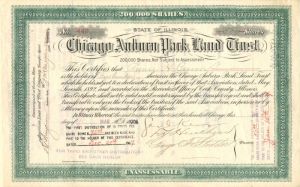 Chicago Auburn Park Land Trust - Stock Certificate