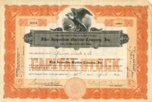 Film Inspection Machine Co., Inc. - Stock Certificate