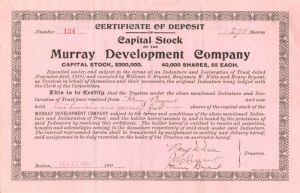 Murray Development Co. - Stock Certificate