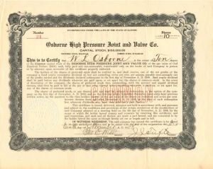 Osborne High Pressure Joint and Valve Co. - Stock Certificate