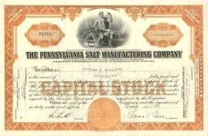 Pennsylvania Salt Manufacturing Co. - Stock Certificate