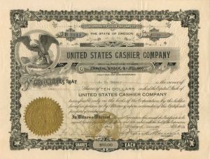 United States Cashier Co. - Stock Certificate