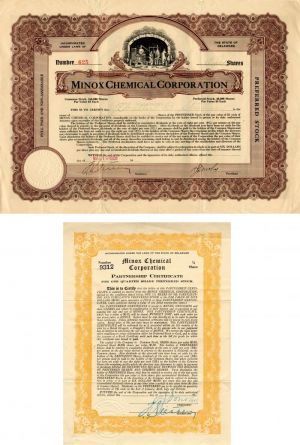 Minox Chemical Corporation - Stock Certificate