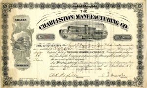 Charleston Manufacturing Co. - Stock Certificate