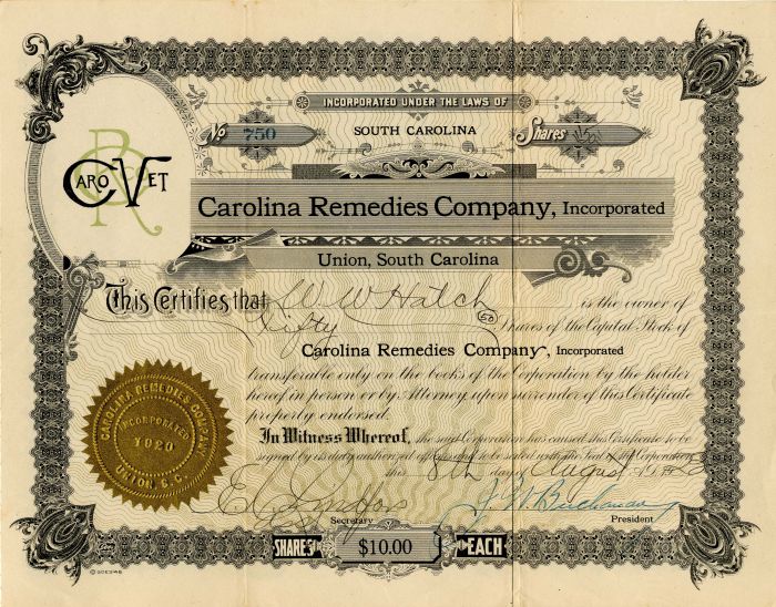 Carolina Remedies Co., Incorporated