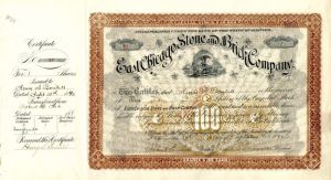 East Chicago Stone and Brick Co. - Stock Certificate