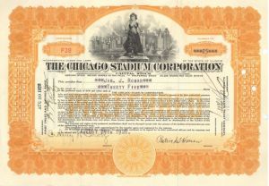 Chicago Stadium Corporation - Stock Certificate