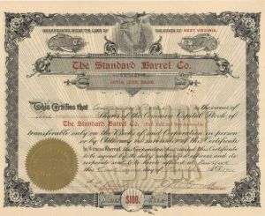 Standard Barrel Co. - Stock Certificate