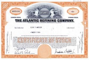 Atlantic Refining Co. - Oil Stock Certificate