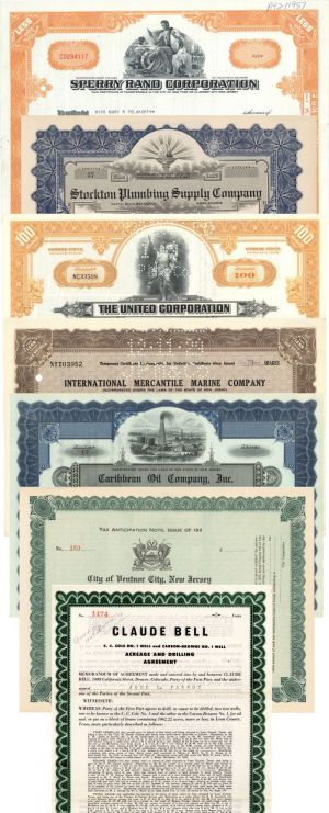 Wholesale Group of Stocks and Bonds - Stock Certificate